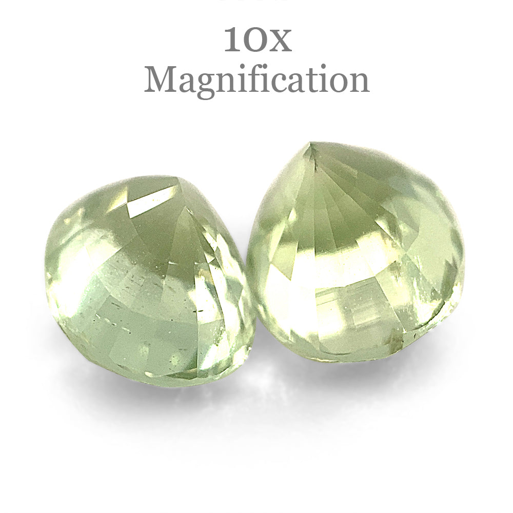 SkyJems 3.63ct Mint Green Tsavorite Garnet Pair, Oval Cut, Merelani Tanzania Origin, Pastel Gemstone