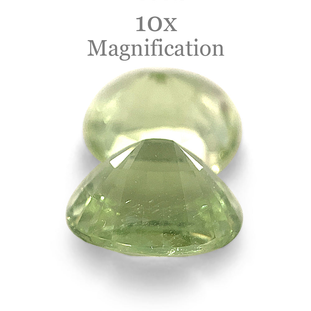 SkyJems 3.63ct Mint Green Tsavorite Garnet Pair, Oval Cut, Merelani Tanzania Origin, Pastel Gemstone