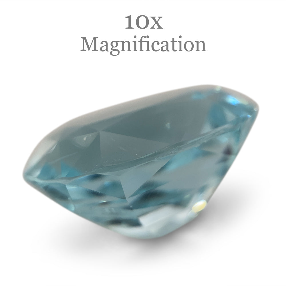 20.29ct Brazilian Bluish Green Cushion Aquamarine, GIA Certified Natural Beryl from SkyJems Gemstones