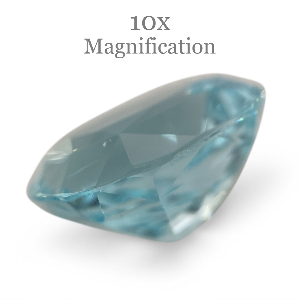 20.29ct Brazilian Bluish Green Cushion Aquamarine, GIA Certified Natural Beryl from SkyJems Gemstones Canada