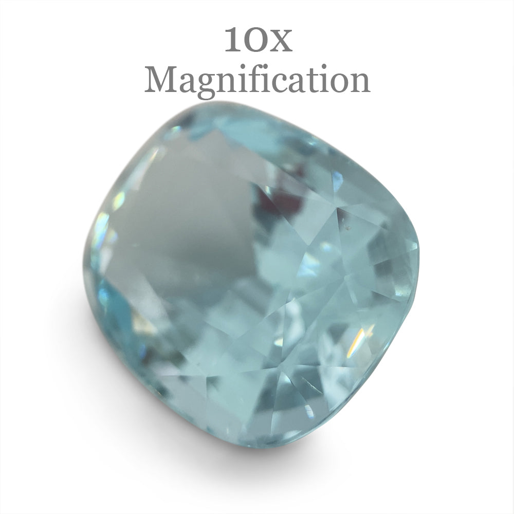 20.29ct Brazilian Cushion Aquamarine, Bluish Green, GIA Certified Natural Beryl from SkyJems Gemstones Canada