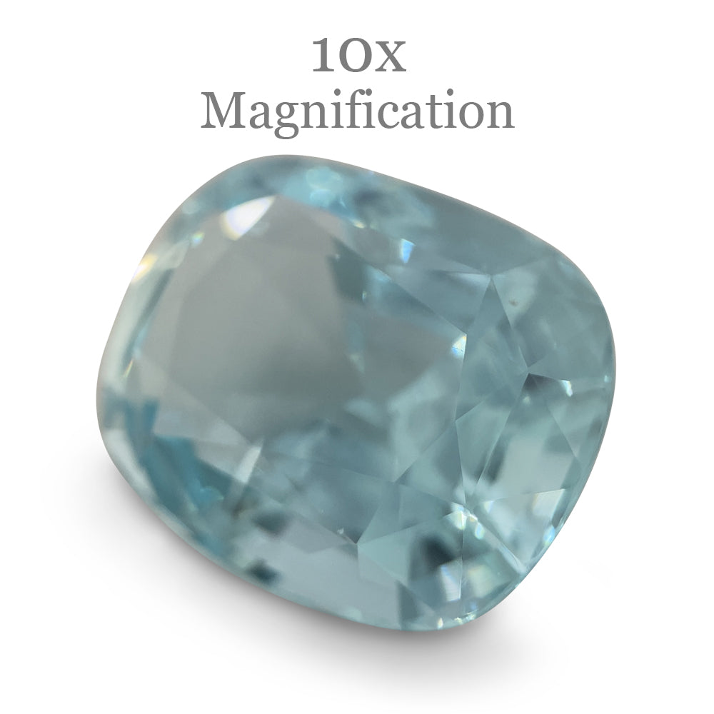 20.29ct Brazilian Bluish Green Cushion Aquamarine, GIA Certified Natural Beryl from SkyJems Gemstones Canada