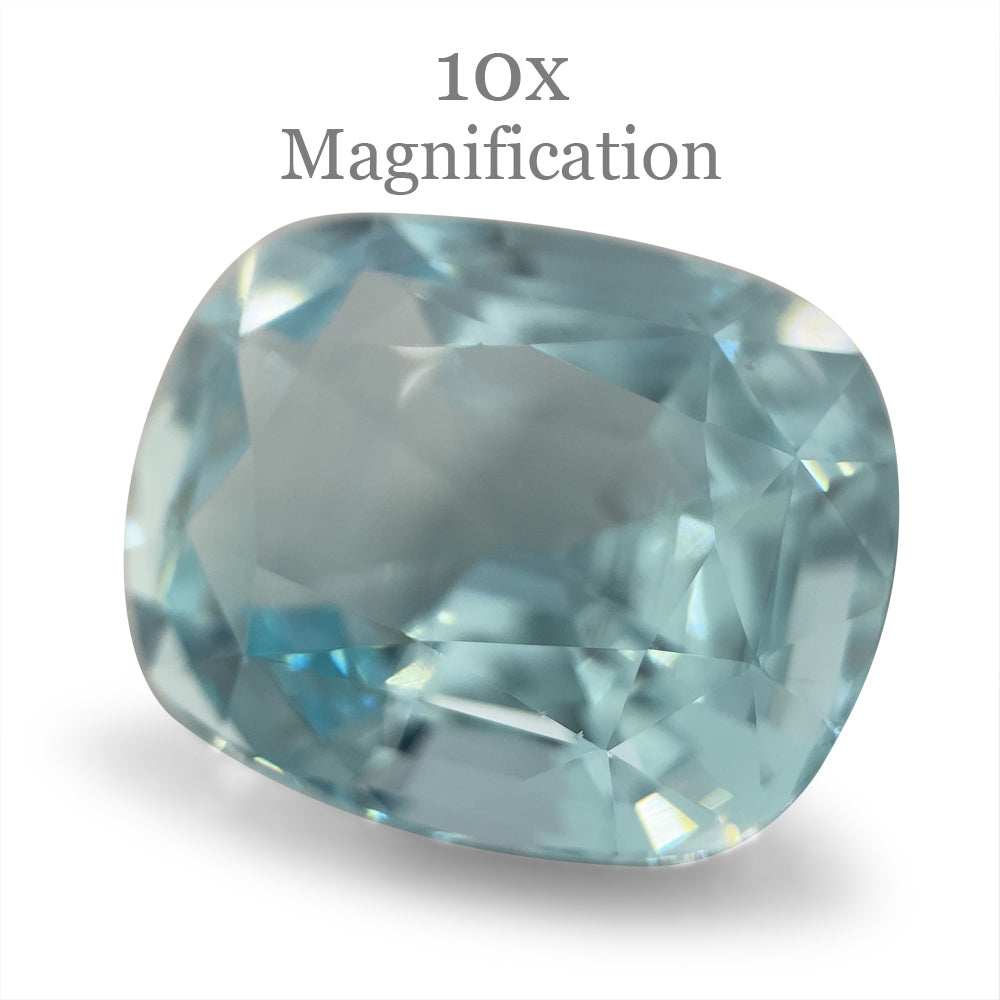 20.29ct Brazilian Bluish Green Cushion Aquamarine, GIA Certified Natural Beryl from SkyJems Gemstones Canada