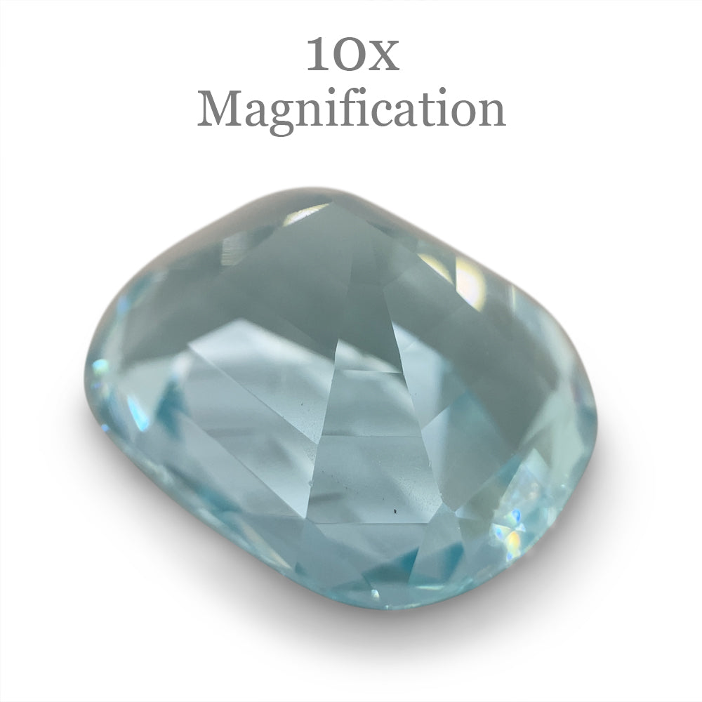 20.29ct Brazilian Bluish Green Cushion Aquamarine, GIA Certified Natural Beryl from SkyJems Gemstones Canada