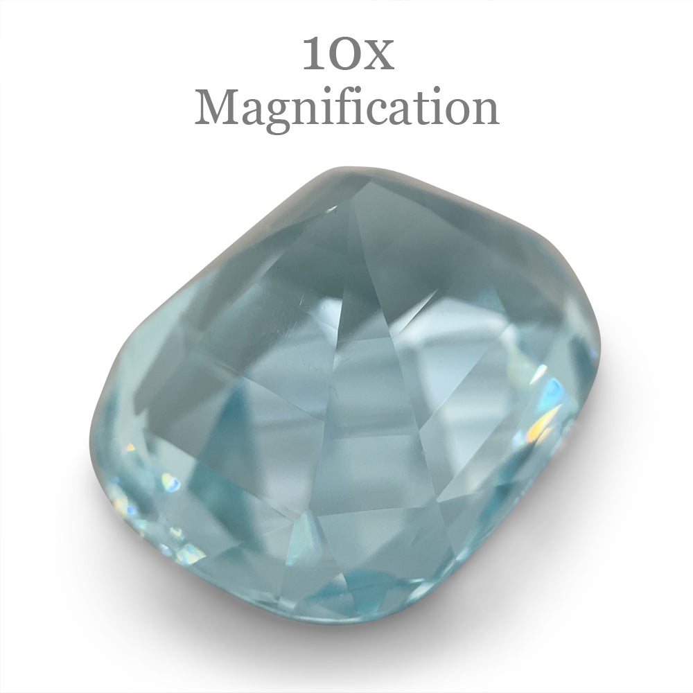 20.29ct Brazilian Bluish Green Cushion Aquamarine, GIA Certified Natural Beryl from SkyJems Gemstones