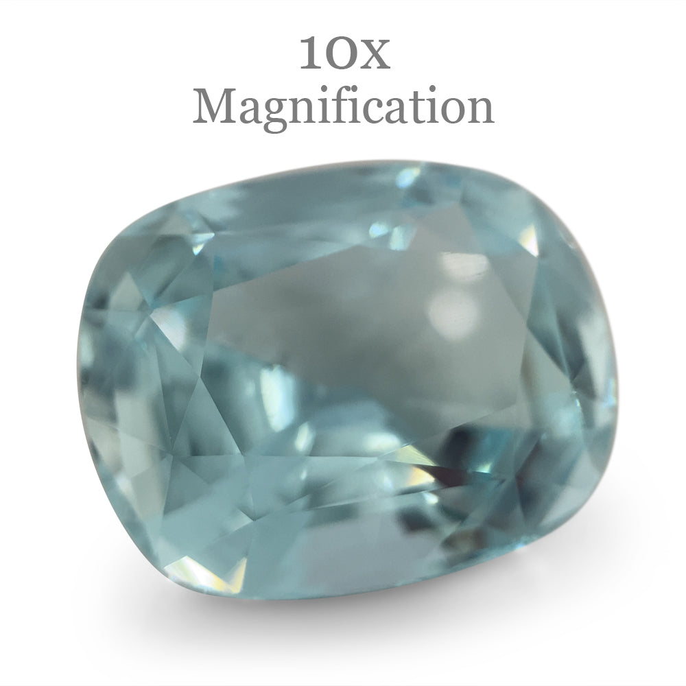 20.29ct Brazilian Bluish Green Cushion Aquamarine, GIA Certified Natural Beryl from SkyJems Gemstones Canada