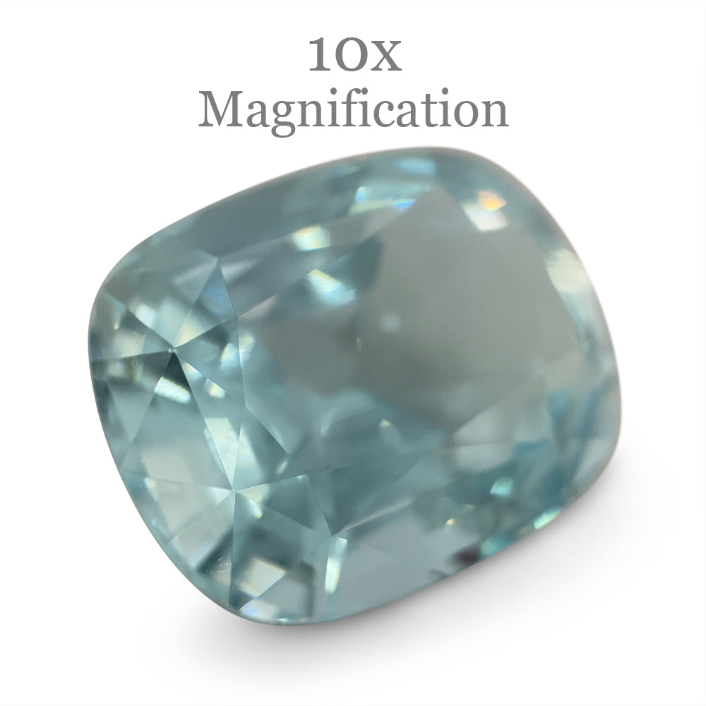 20.29ct Brazilian Bluish Green Cushion Aquamarine, GIA Certified Natural Beryl from SkyJems Gemstones Canada
