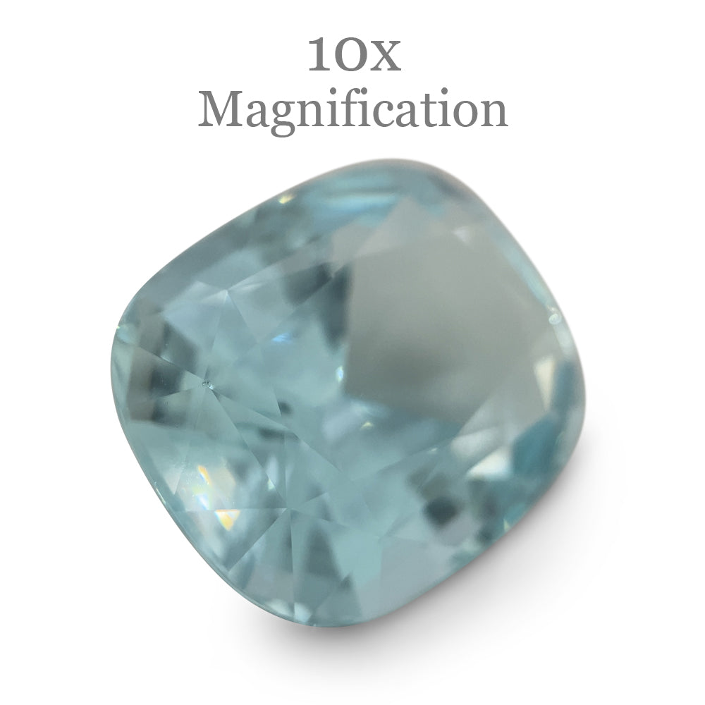 20.29ct Brazilian Bluish Green Cushion Aquamarine, GIA Certified Natural Beryl from SkyJems Gemstones Canada