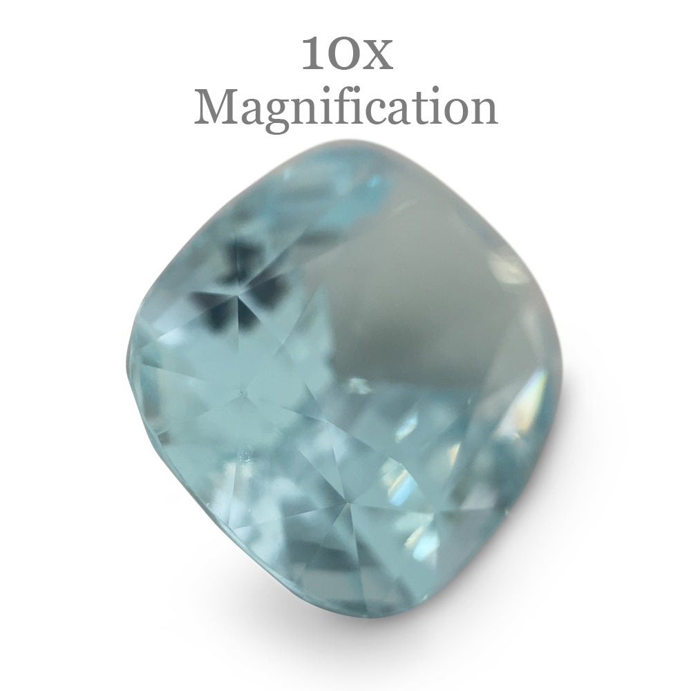 20.29ct Brazilian Bluish Green Cushion Aquamarine, GIA Certified Natural Beryl from SkyJems Gemstones Canada