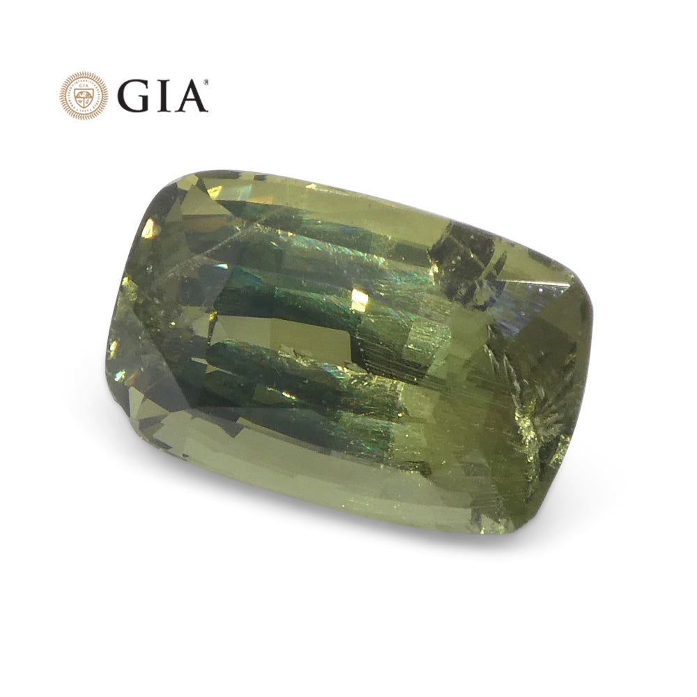 1.6ct Cushion Yellowish Green to Gray-Purple Alexandrite GIA Certified Unheated - Skyjems Wholesale Gemstones