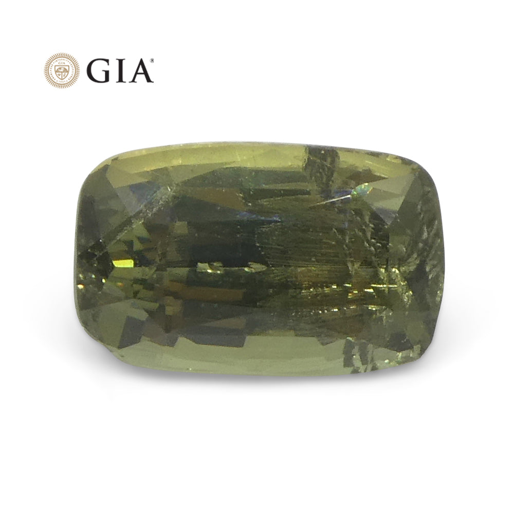 1.6ct Cushion Yellowish Green to Gray-Purple Alexandrite GIA Certified Unheated - Skyjems Wholesale Gemstones
