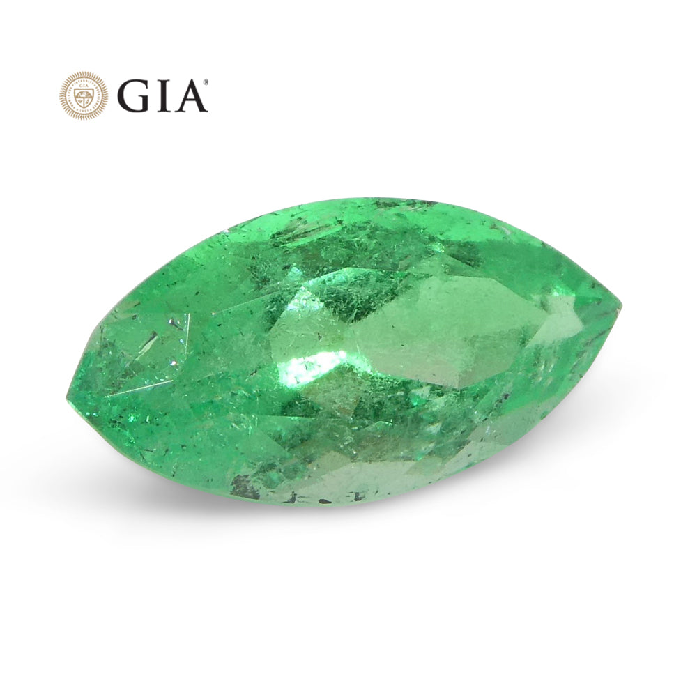 1.4ct Marquise Green Emerald GIA Certified Colombia - Skyjems Wholesale Gemstones