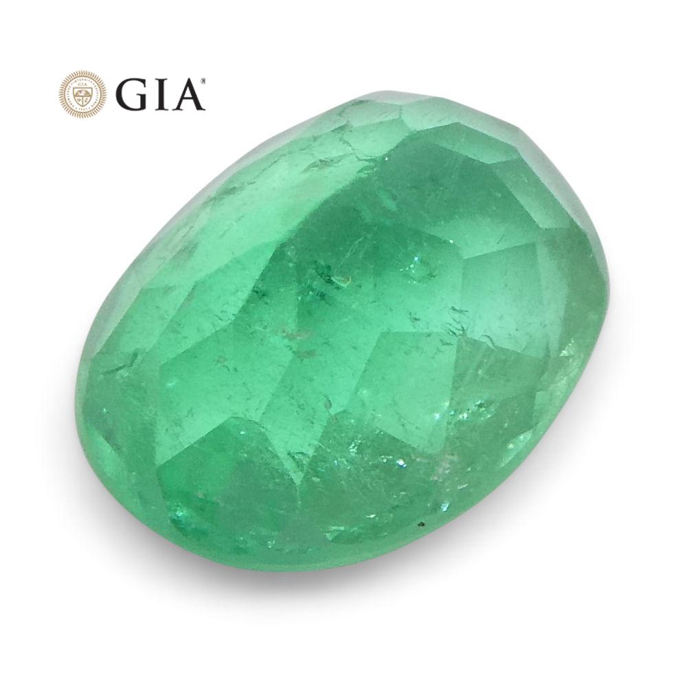 1.1 ct Oval Emerald GIA Certified Colombian F1/Minor - Skyjems Wholesale Gemstones