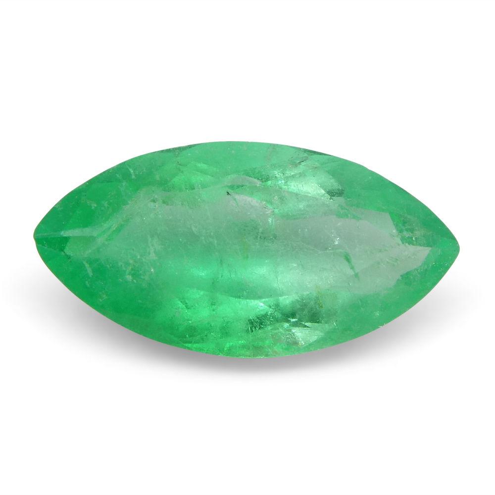 1.68 ct Colombian Emerald, vivid green marquise cut, GIA certified natural beryl from SkyJems premium gemstone collection