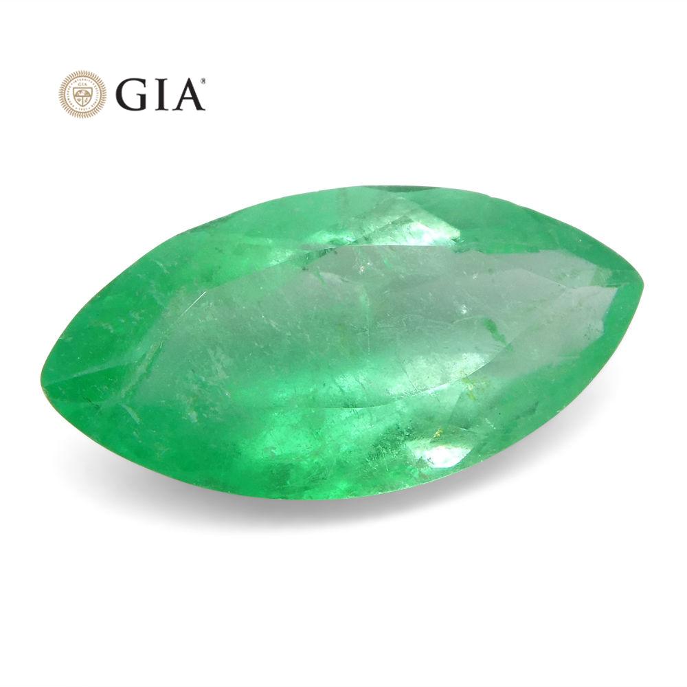 1.68 ct Colombian Emerald Marquise Cut Green Gemstone by SkyJems, GIA Certified Natural Beryl Fine Jewelry Stone