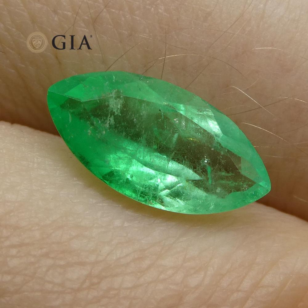 1.68 ct Colombian Emerald Marquise Cut Green Gemstone by SkyJems, GIA Certified Natural Beryl Fine Jewelry Stone
