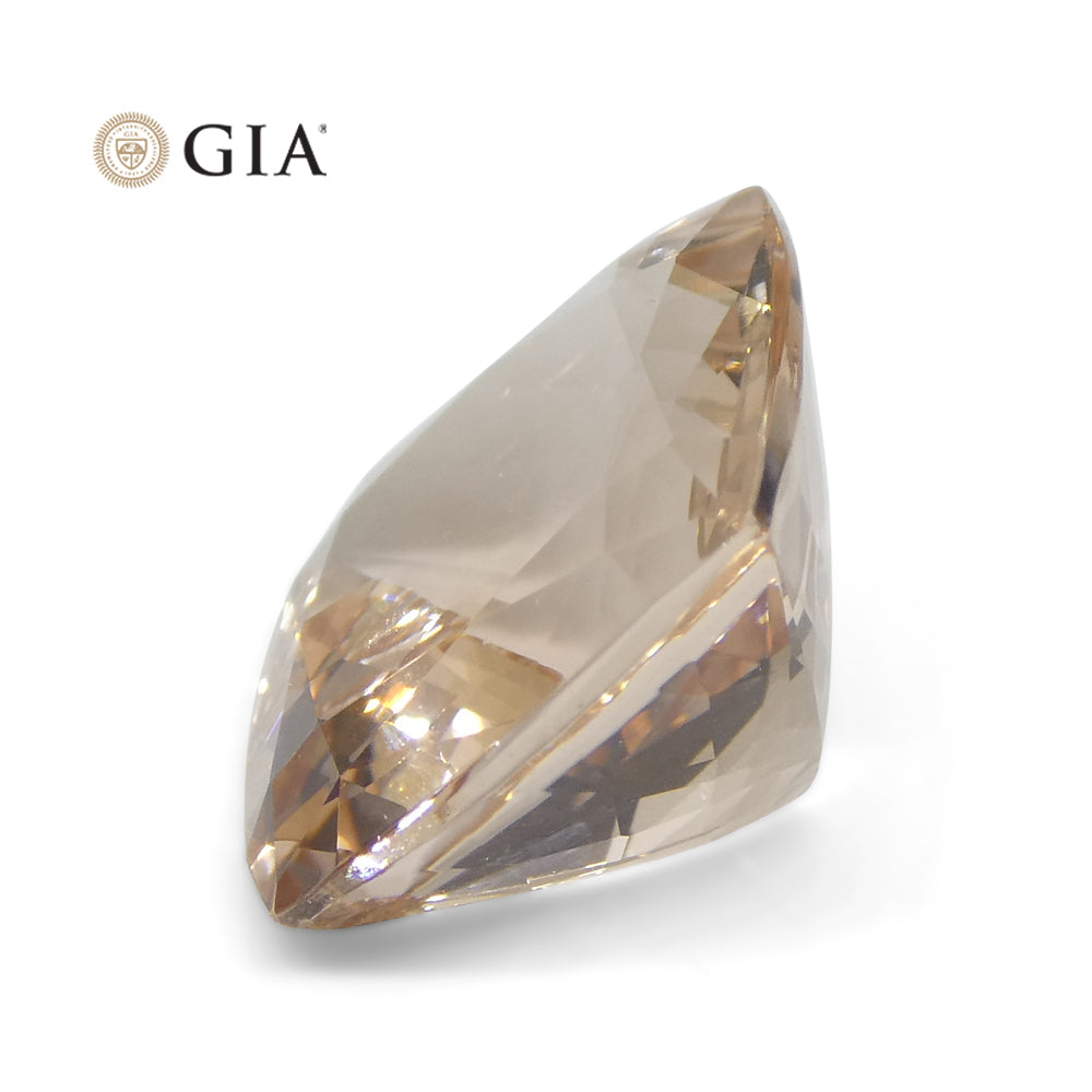 6.27ct Cushion Pink-Orange Morganite GIA Certified - Skyjems Wholesale Gemstones