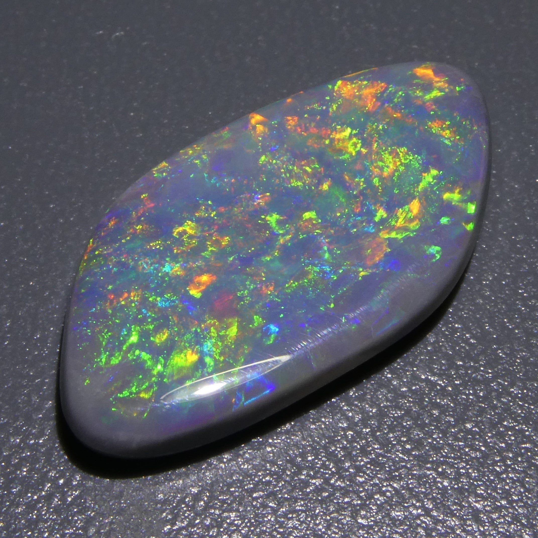 5.54ct Freeform Tablet Gray Opal GIA Certified Australia - Skyjems Wholesale Gemstones