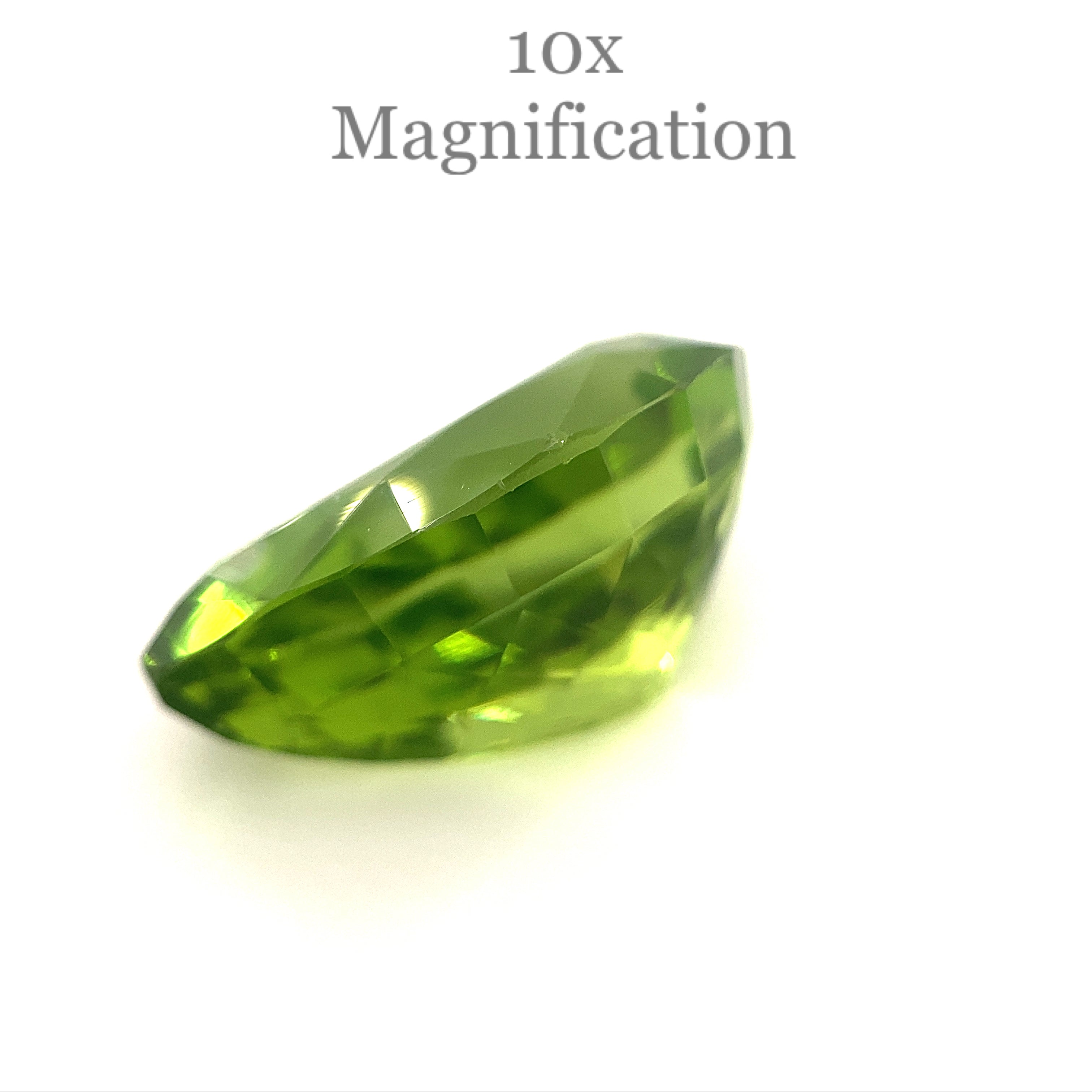 SkyJems 10.17ct Pear Peridot from Myanmar, GIA-certified yellowish green gemstone with exceptional clarity