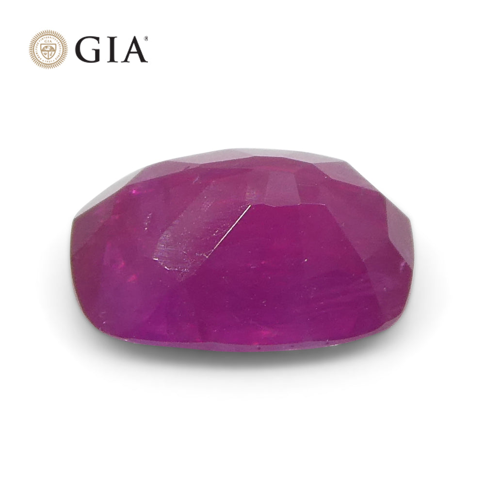 1.86ct Cushion Purplish Red Ruby GIA Certified Vietnam Unheated - Skyjems Wholesale Gemstones