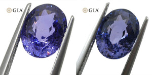 3.24ct Color Change Sapphire Oval GIA Certified Unheated, Sri Lanka, Bluish Violet to Pinkish Purple - Skyjems Wholesale Gemstones