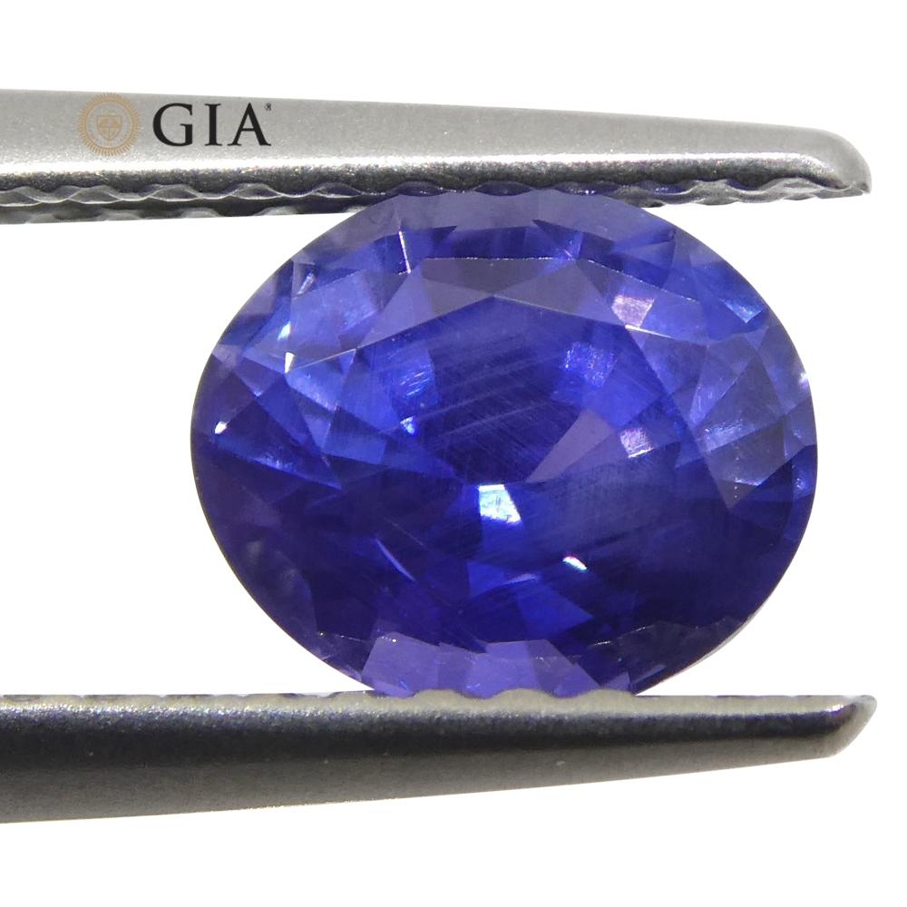 1.22ct Color Change Sapphire Oval GIA Certified Unheated, Sri Lanka, Vivid Violetish Blue to Purple - Skyjems Wholesale Gemstones