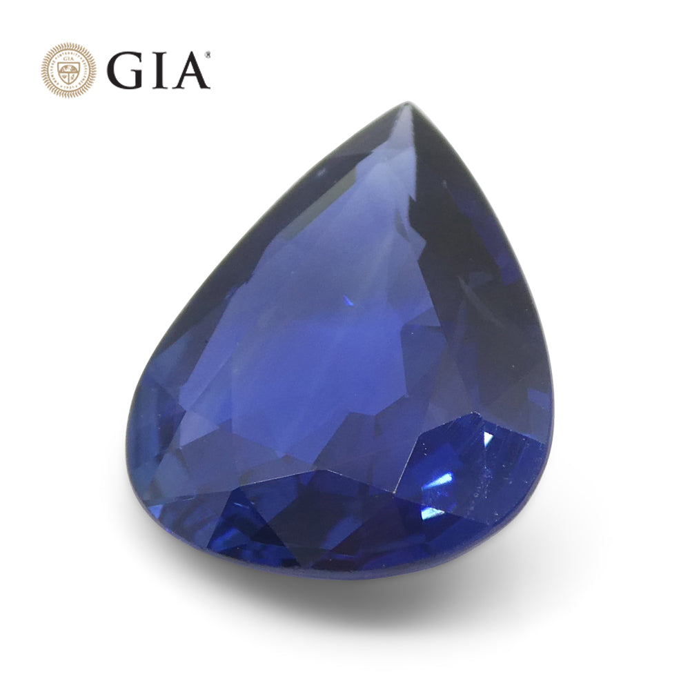 2.39ct Pear Blue Sapphire from Thailand, GIA Certified Natural Gemstone by SkyJems, Premium Blue Corundum