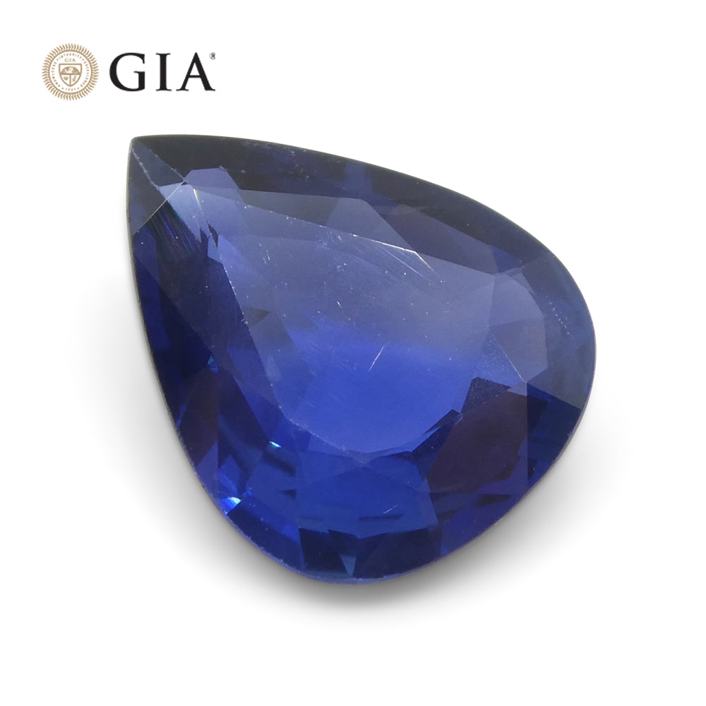 2.39ct Pear Blue Sapphire from Thailand, GIA Certified Natural Corundum, Premium SkyJems Gemstone Collection