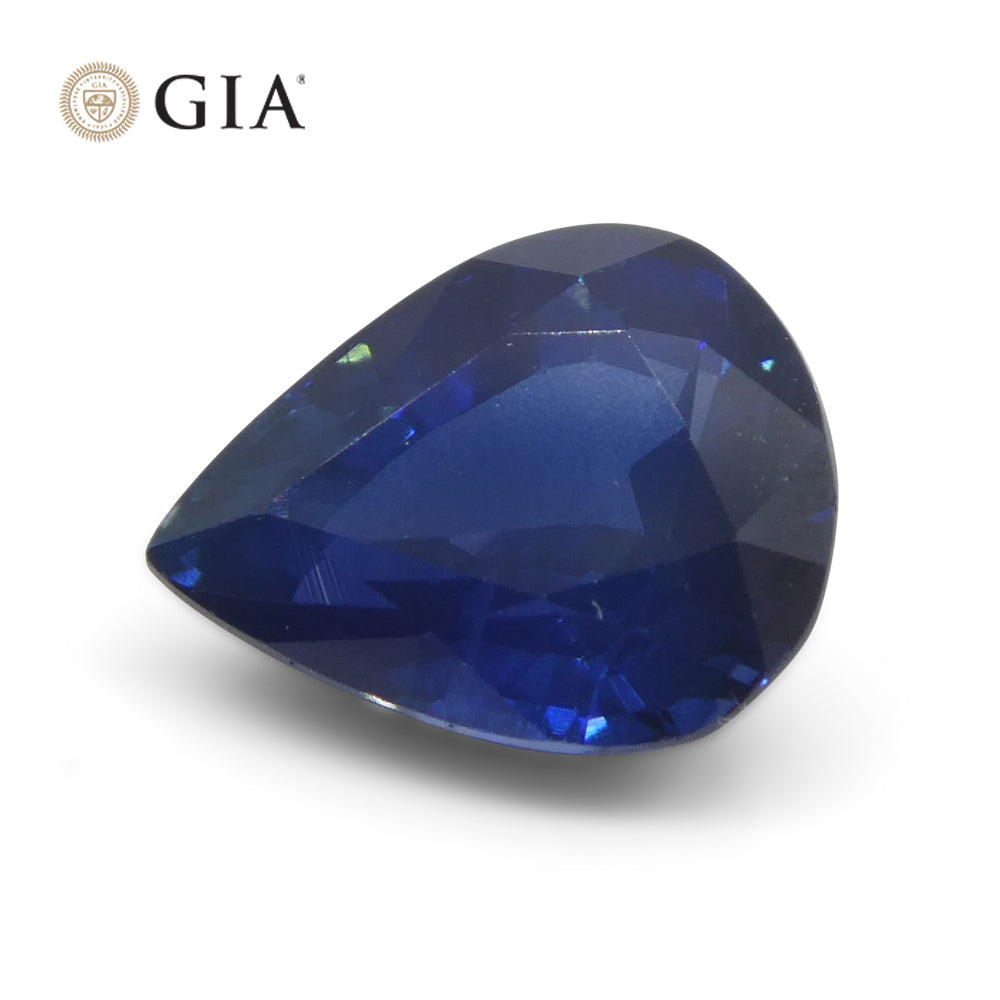 2.42ct Natural Blue Pear Sapphire from Thailand, GIA Certified, Premium Gemstone by SkyJems Canadian Gem Experts