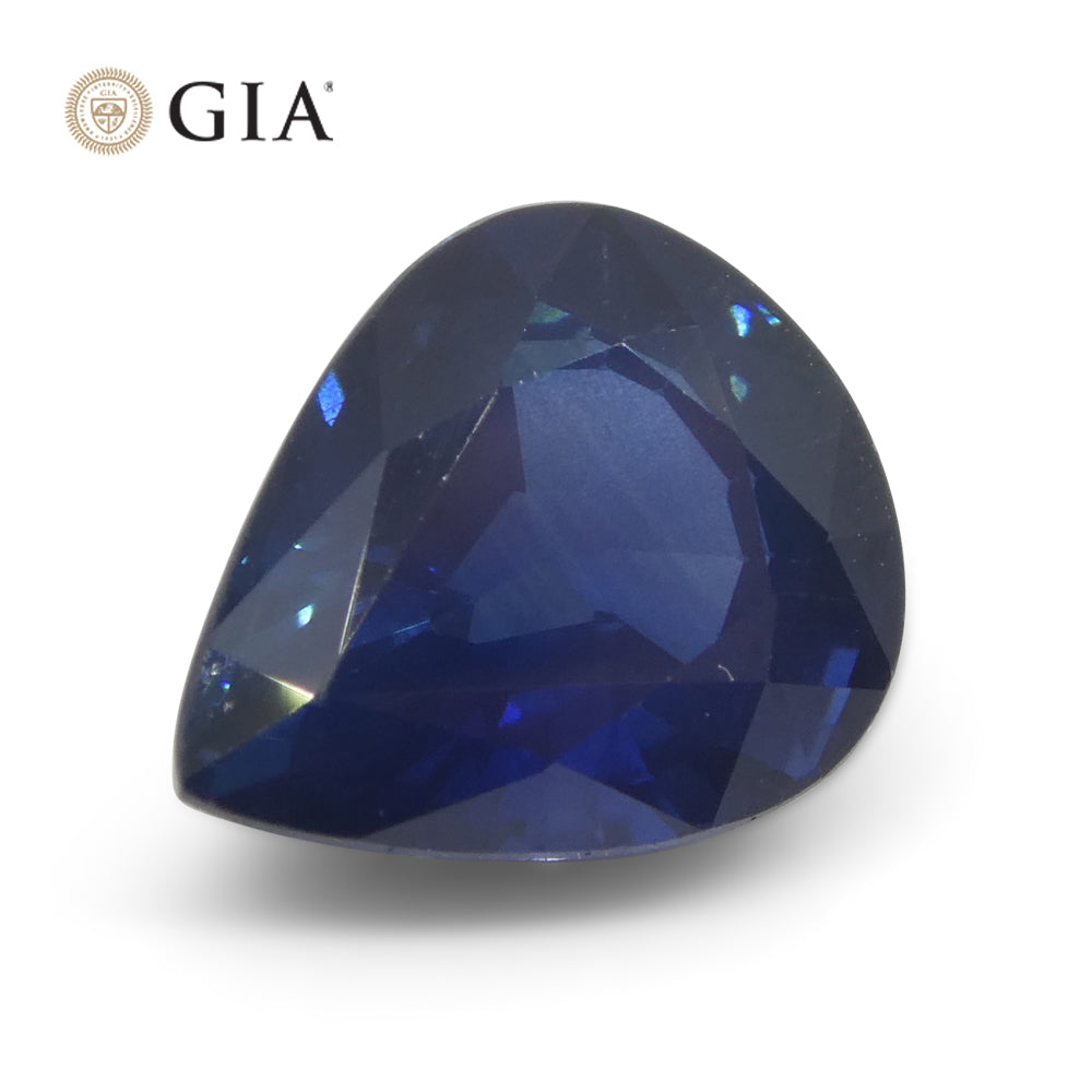 2.42ct Natural Blue Pear Sapphire from Thailand, GIA Certified, Premium Gemstone by SkyJems
