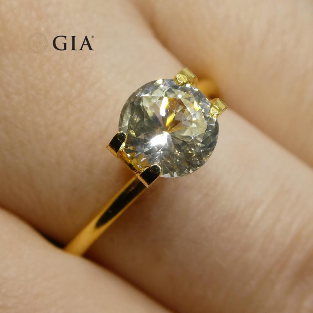 1.62 ct Pastel Yellow Round Sapphire, GIA Certified Natural Gemstone from SkyJems Canadian Gem Specialists