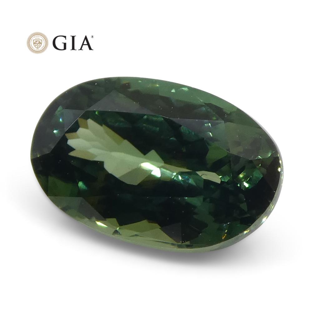 1.31ct Oval Teal Blue Sapphire GIA Certified Thailand Unheated - Skyjems Wholesale Gemstones