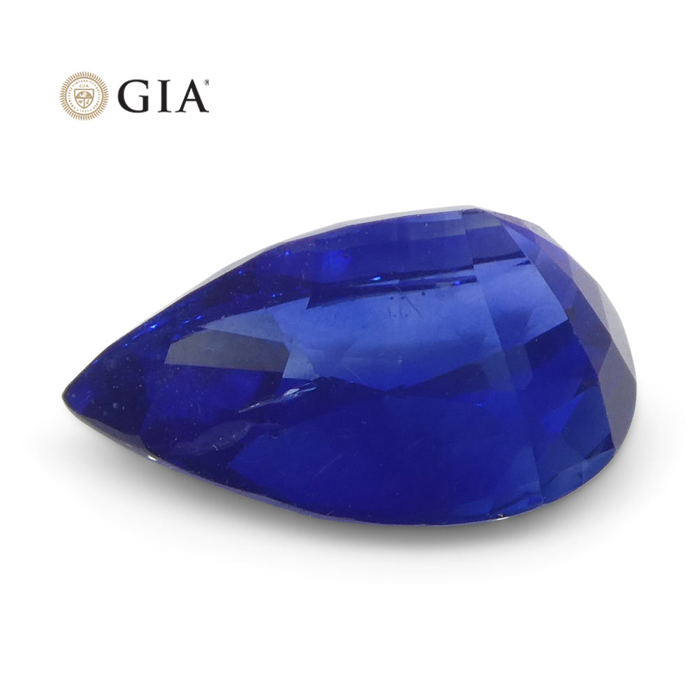 3.88ct Pear Blue Sapphire GIA Certified Sri Lanka - Skyjems Wholesale Gemstones