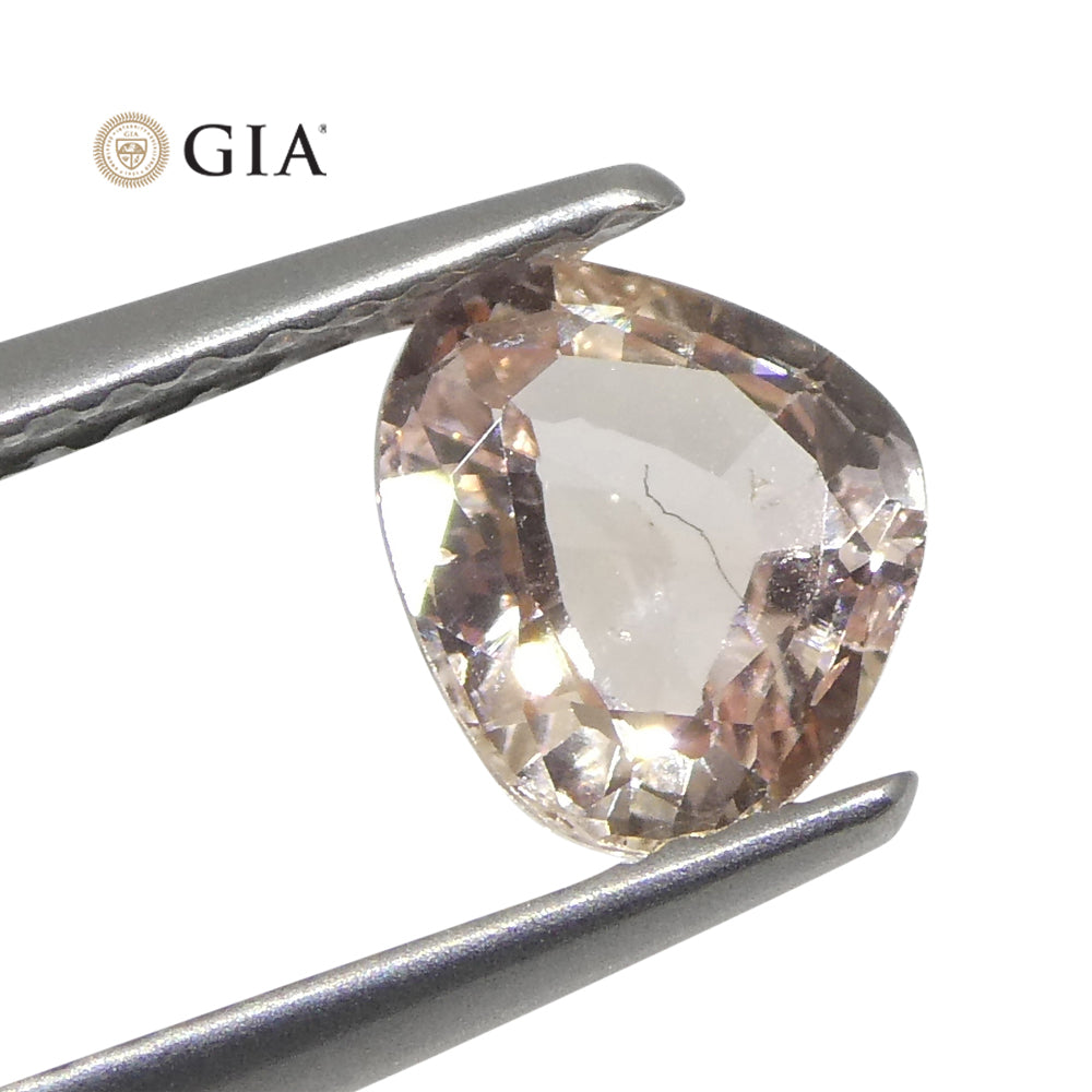 0.98ct Pear Pinkish Orange Padparadscha Sapphire from Sri Lanka, GIA Certified Natural Gemstone by SkyJems