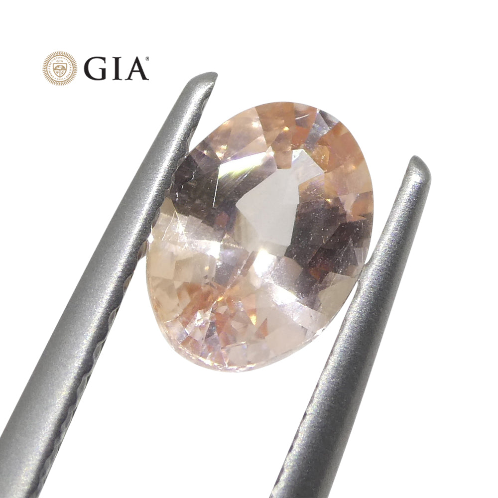 0.89ct Oval Orange Sapphire from Sri Lanka, GIA certified natural gemstone by SkyJems, premium colored gem collection