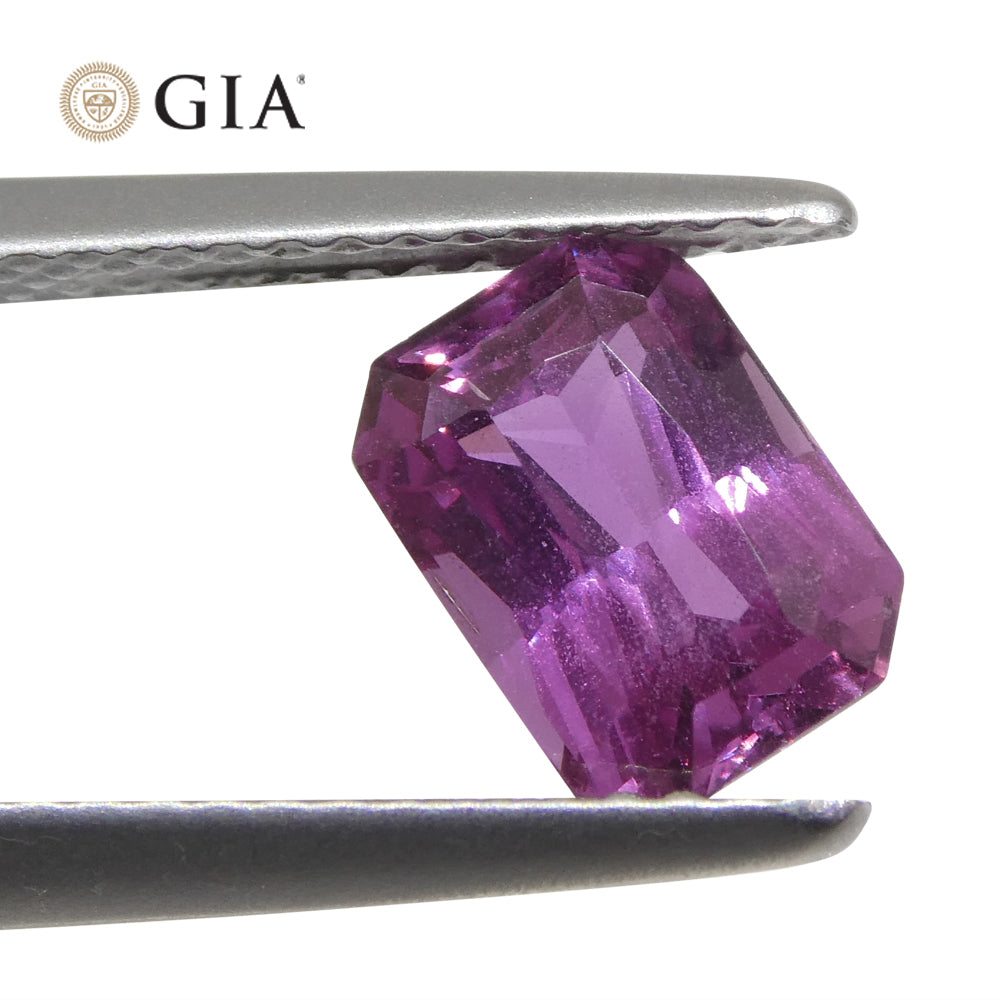 2.16ct Purple-Pink Madagascar Sapphire, Octagonal GIA Certified Natural Gemstone by SkyJems