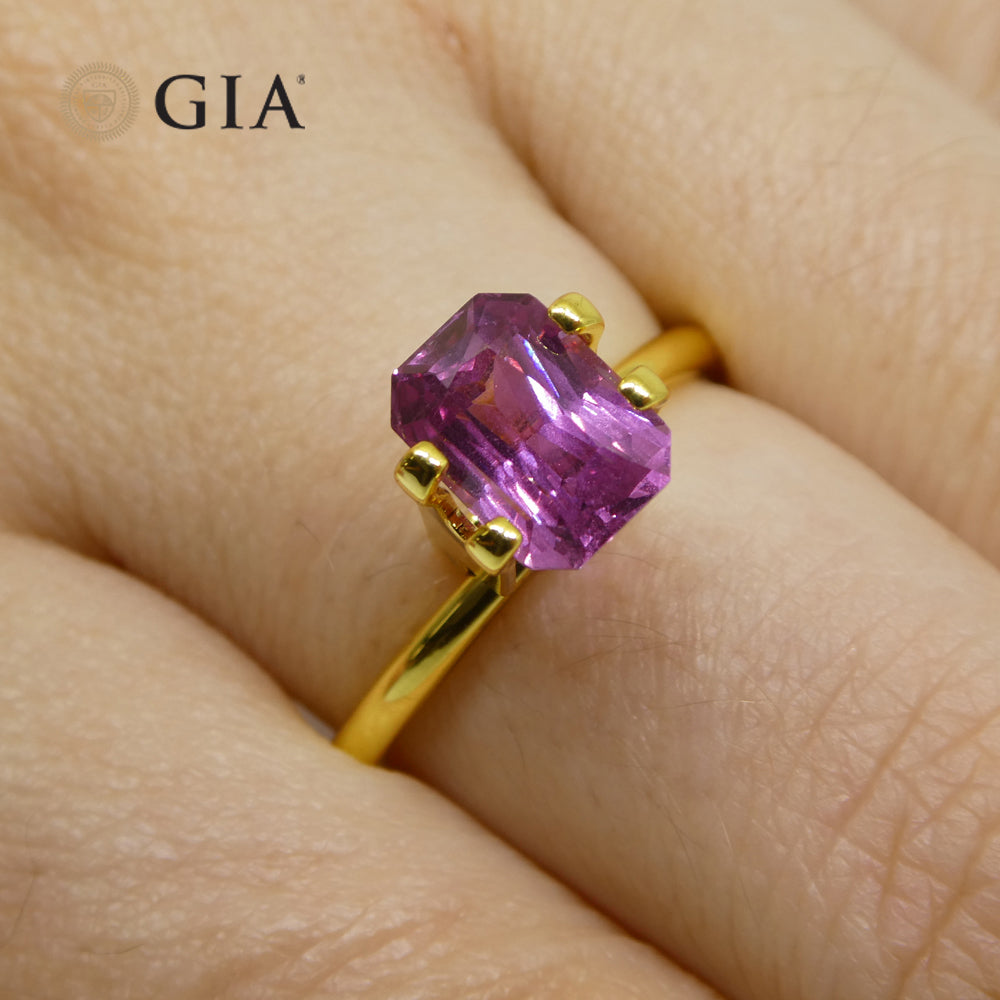 2.16ct Octagonal Purple-Pink Sapphire GIA Certified Madagascar - Skyjems Wholesale Gemstones