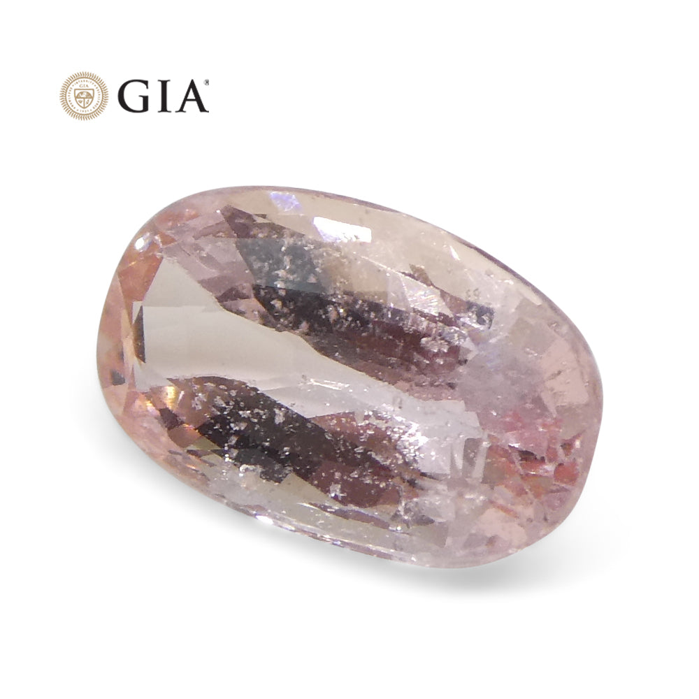 1.17ct Oval Orangy Pink Padparadscha Sapphire GIA Certified Madagascar Unheated - Skyjems Wholesale Gemstones
