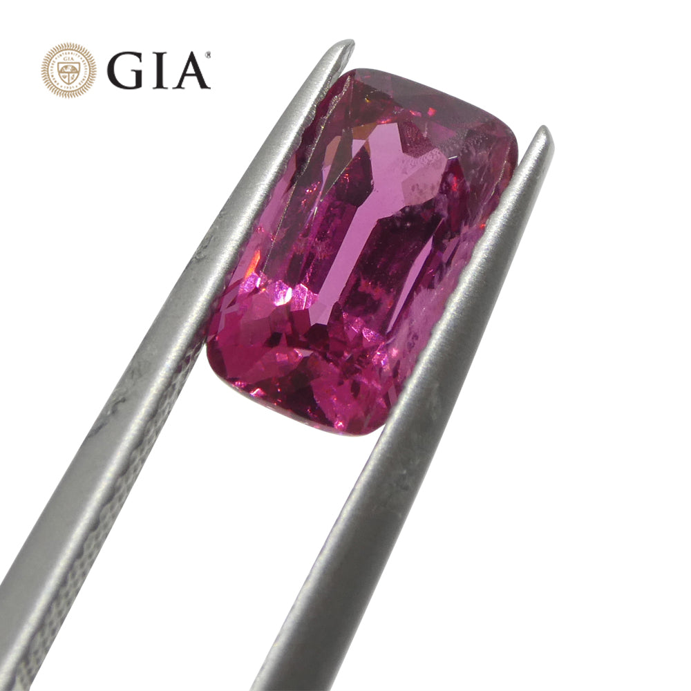 2.74ct Purplish Pink Mahenge Spinel from Tanzania, cushion-cut natural gemstone by SkyJems Canadian gem experts