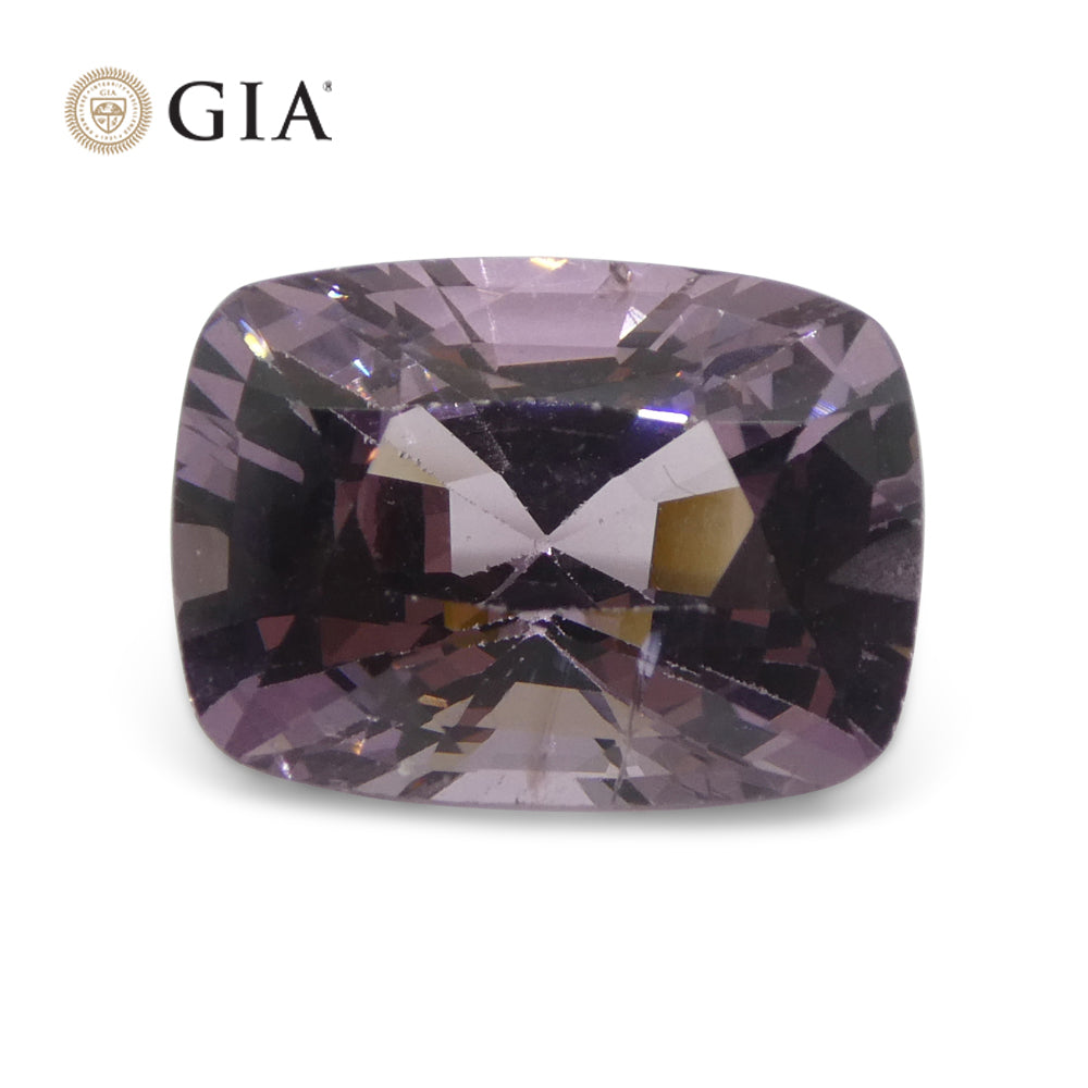 5.21ct Cushion Purple-Pink Spinel GIA Certified Unheated - Skyjems Wholesale Gemstones