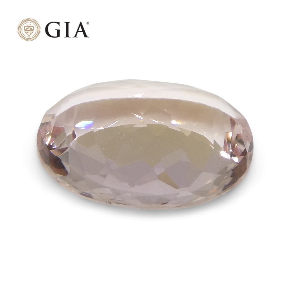1.5ct Oval Brazilian Orange-Pink Imperial Topaz, GIA Certified Gemstone from SkyJems Premium Colored Stone Collection