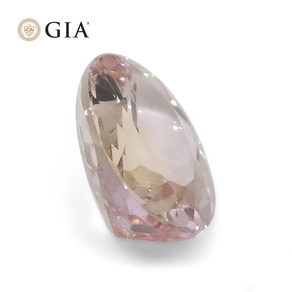 1.5ct Oval Brazilian Orange-Pink Imperial Topaz, GIA Certified Gemstone from SkyJems Rare Gem Collection