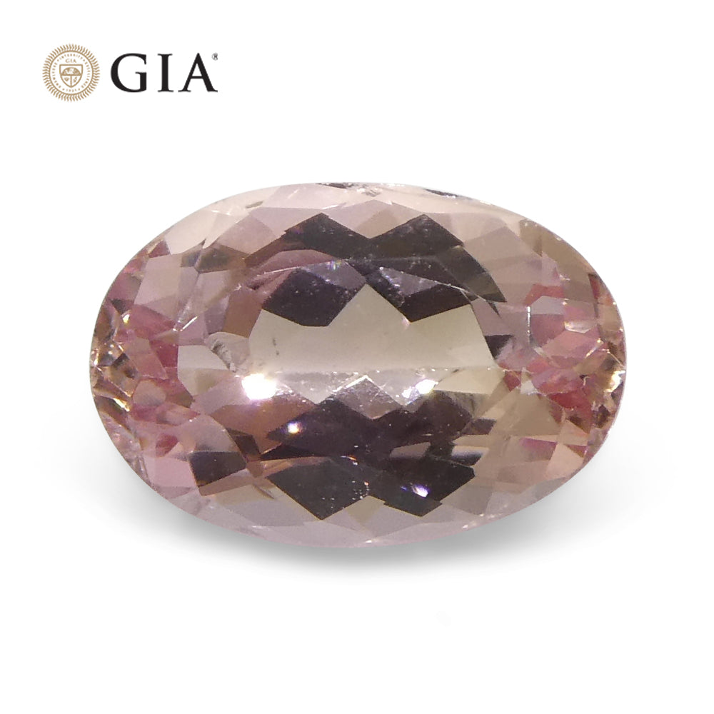 1.16ct Oval Orangy Pink Imperial Topaz from Brazil, GIA Certified Gemstone by SkyJems Canadian Fine Gems