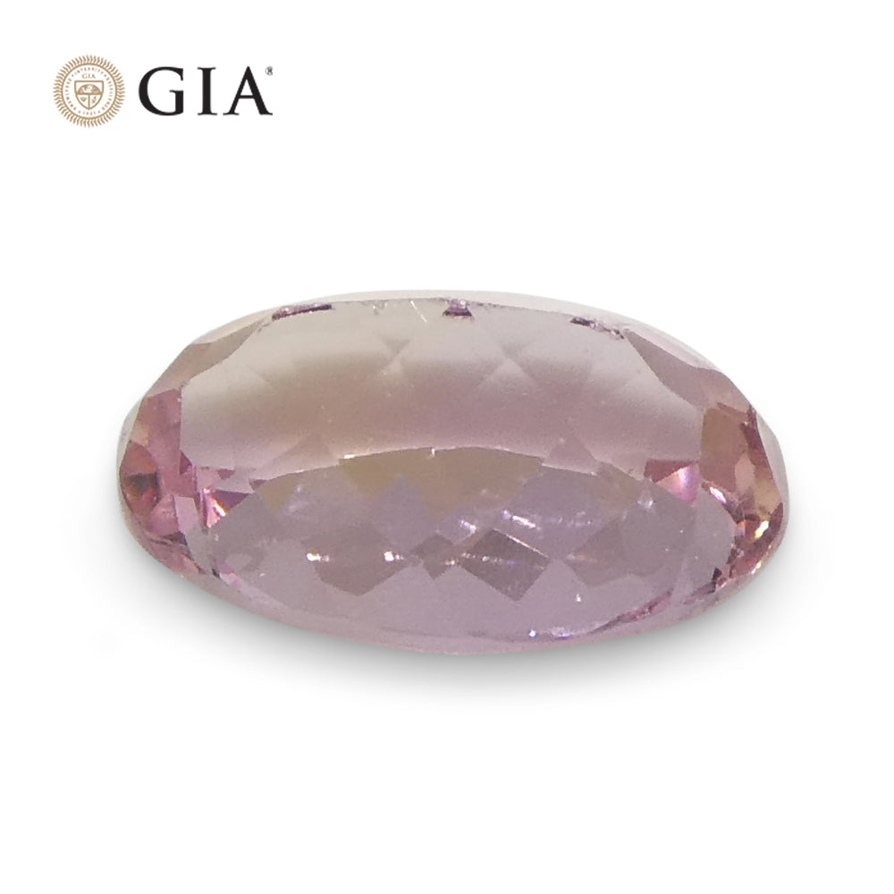 1.16ct Oval Orangy Pink Imperial Topaz from Brazil, GIA Certified Gemstone by SkyJems Canadian Fine Jewelry