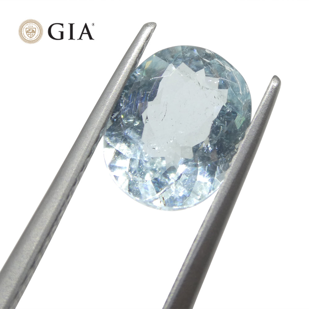 1.87ct Oval Greenish Blue Paraiba Tourmaline from Mozambique, GIA Certified by SkyJems Canadian Gemstone Experts