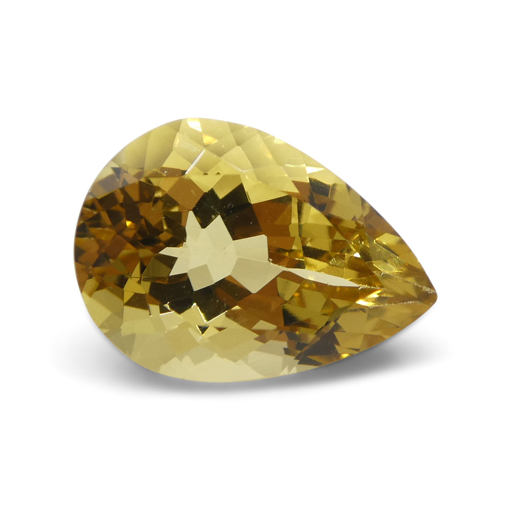 Heliodor 3.18 cts 11.98 x 8.46 x 6.10 Pear Yellow $260