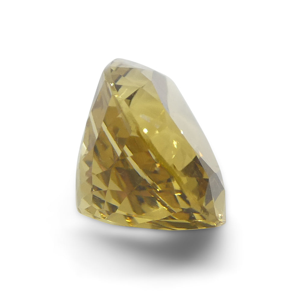 SkyJems 3.18ct Golden Yellow Heliodor Beryl from Brazil, pear-cut precious gemstone with vibrant orangy-yellow hue