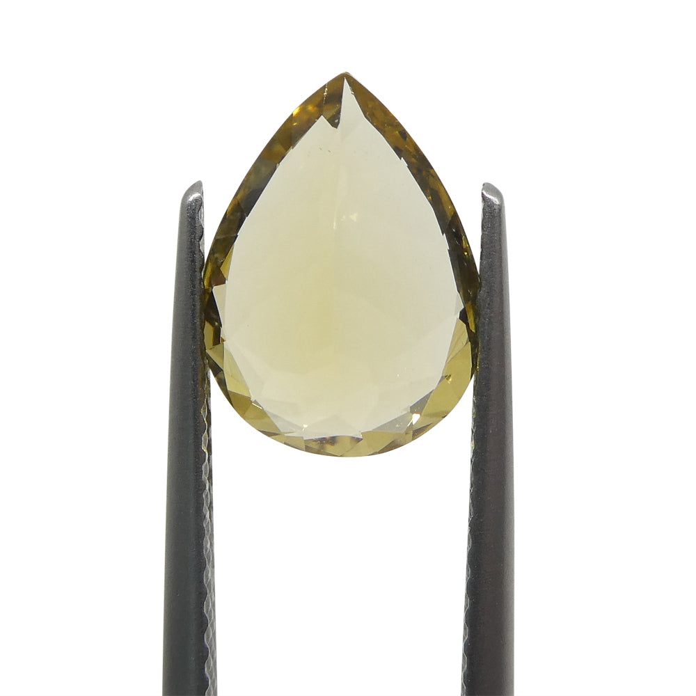 2.68ct Brazilian Golden Yellow Heliodor Pear Beryl Gemstone from SkyJems Rare Gem Collection