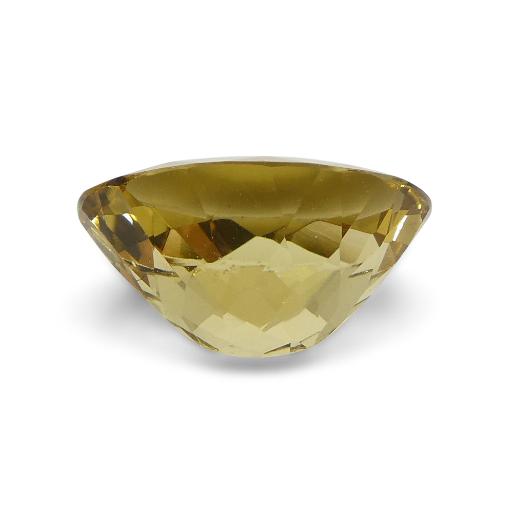 2.87ct Brazilian Heliodor, golden yellow oval beryl gemstone from SkyJems' premium single-stone collection
