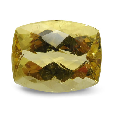 10.02 ct Cushion Checkerboard Heliodor/Golden Beryl CGL-GRS Certified - Skyjems Wholesale Gemstones